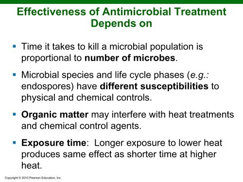 Chapter 7 The Control of Microbial Growth