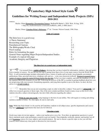 essay examples high school