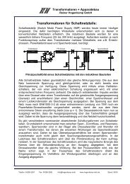 Transformatoren für Schaltnetzteile: - Reiner Hogenkamp ...