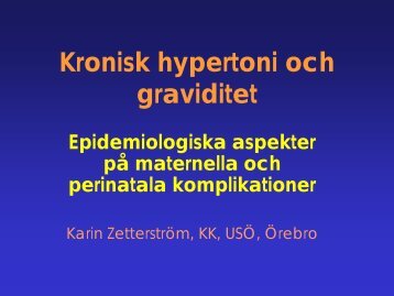 Kronisk hypertoni och graviditet - SFOG