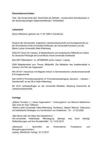 zur Person - Germanistisches Institut MLU Halle - Martin-Luther ...
