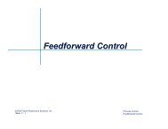 Feedforward Control - Modeling and Control