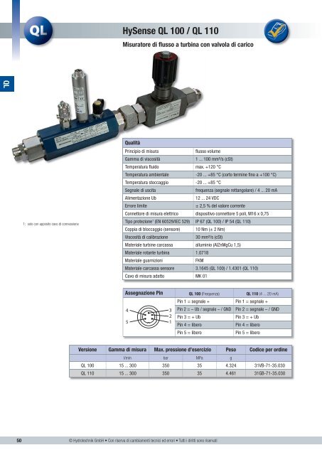 Catalogo Sensore - Hydrotechnik