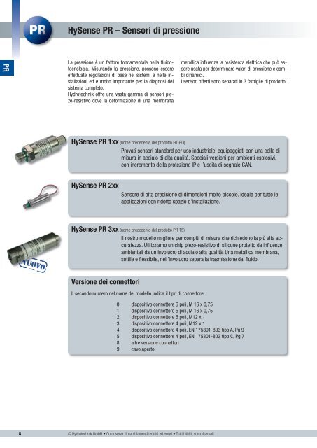 Catalogo Sensore - Hydrotechnik