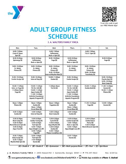 Ymca Workout Schedule | Blog Dandk
