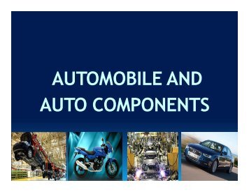 AUTOMOBILE AND AUTO COMPONENTS - West Bengal Industrial ...