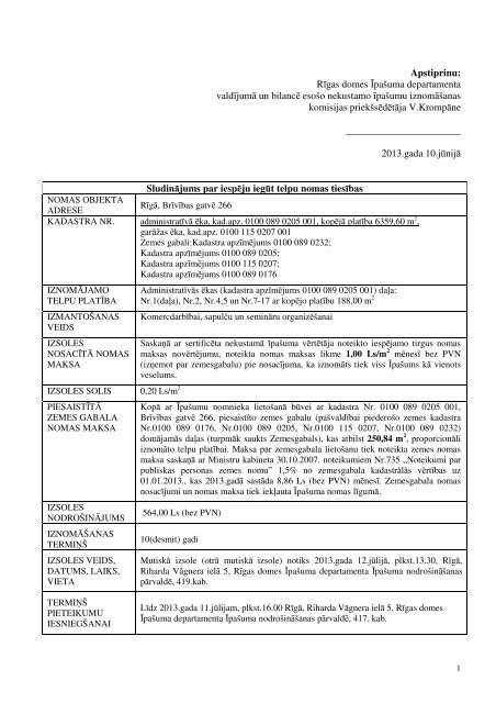 Apstiprinu - RÄ«gas Domes ÄªpaÅ¡uma Departaments