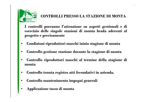 Razze stalloni - ComunitÃ  Montana Valle Seriana