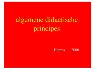 algemene didactische principes - Hemus