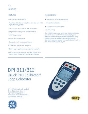 DPI 811-812 RTD Loop Calibrator