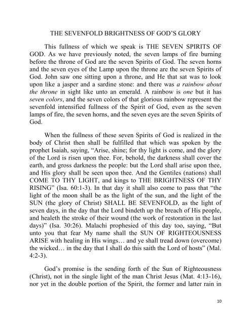 THE SEVEN SPIRITS OF GOD Part IV âGrace be unto you, and ...
