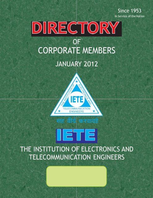 Directory of Corporate Members January 2012 - IETE