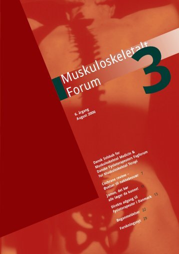 Muskuloskeletalt Forum - 3/2006 (pdf) - Fagforum for ...