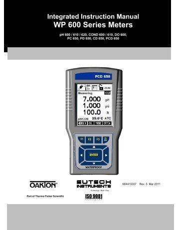 CyberScan 600 Series Instruction Manual - Eutech