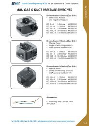 air, gas & duct pressure switches - System Control Engineering ...