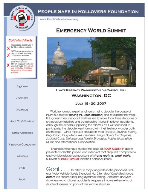Emergency World Summit - Automotive Safety Analysis