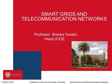 Smart Grids and Telecommunication Networks - The University of ...