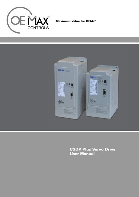 CSDP Plus Servo Drive User Manual