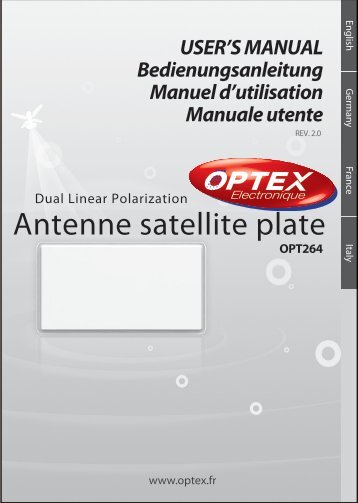 Notice d'utilisation - OPTEX