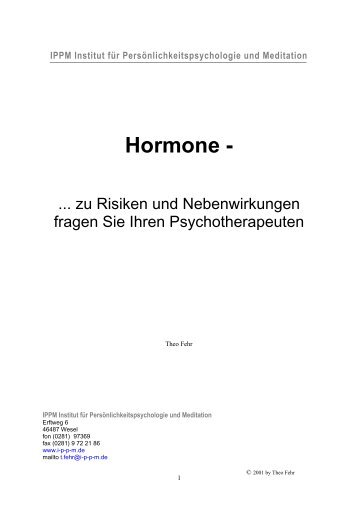 Hormone Und Psychotherapie Jan 2009 - IPPM