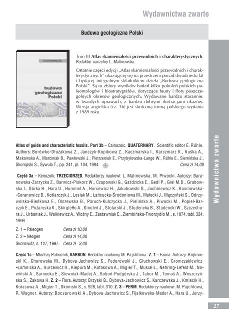 Katalog wydawnictw PIG w latach 1994-2003 - PaÅstwowy Instytut ...