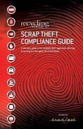 Scrap ThefT compliance Guide - Recycling Today