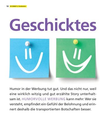 Humor in der Werbung tut gut. Und das nicht nur, weil ... - direktplus.de
