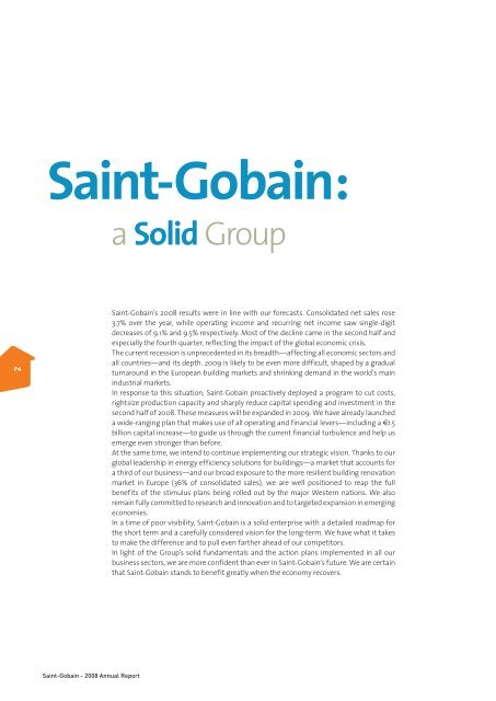 sain t-gobain annu al report 2008 annual report