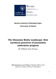 The Ghanaian Media Landscape: How unethical practices and ...