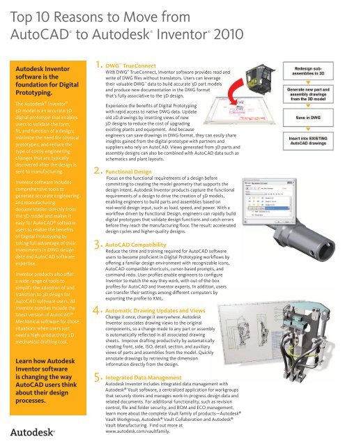 Top 10 Reasons to Move from AutoCADÂ® to AutodeskÂ® Inventor ...