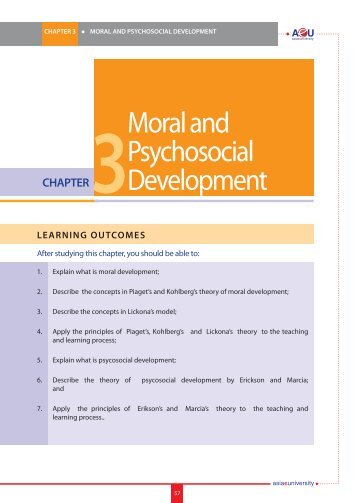 Moral And Psychosocial Development CHAPTER
