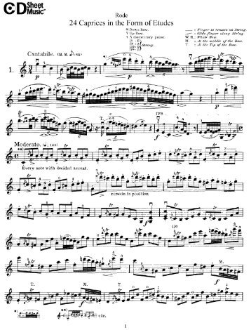Violin Exercises: Pierre Rode - Uacj