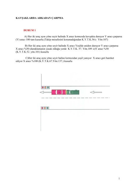 KAVÅAKLARDA ARKADAN ÃARPMA - Evrim Sigorta