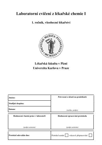 LaboratornÃƒÂ­ cviÃ„ÂenÃƒÂ­ z lÃƒÂ©kaÃ…Â™skÃƒÂ© chemie I - LÃƒÂ©kaÃ…Â™skÃƒÂ¡ fakulta v Plzni ...