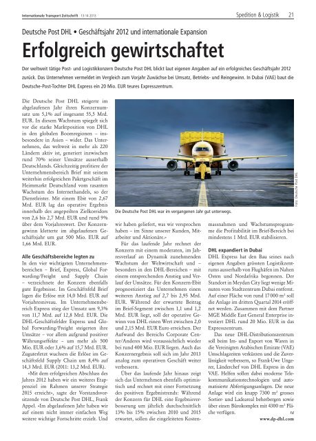 itz ausgabe 13-14/2013 - ITJ | Transport Journal