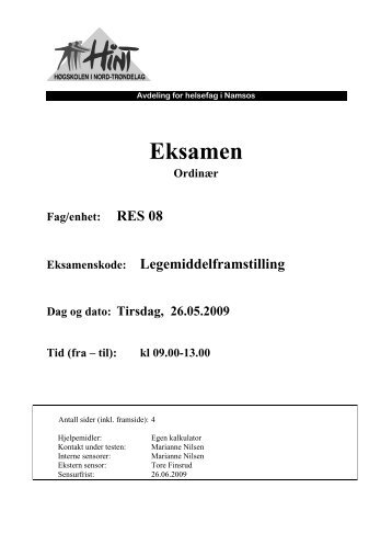 RES 08 - Legemiddelframstilling - 26052009