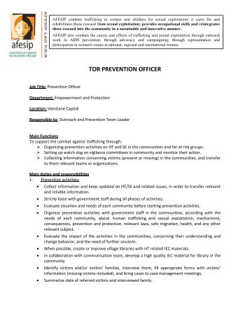 2119_TOR prevention officer.pdf - Internet Directory of NGOs in the ...