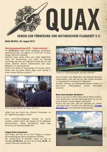 Quax-Mitgliederinformation Juli 2012.pdf - QUAX-Flieger