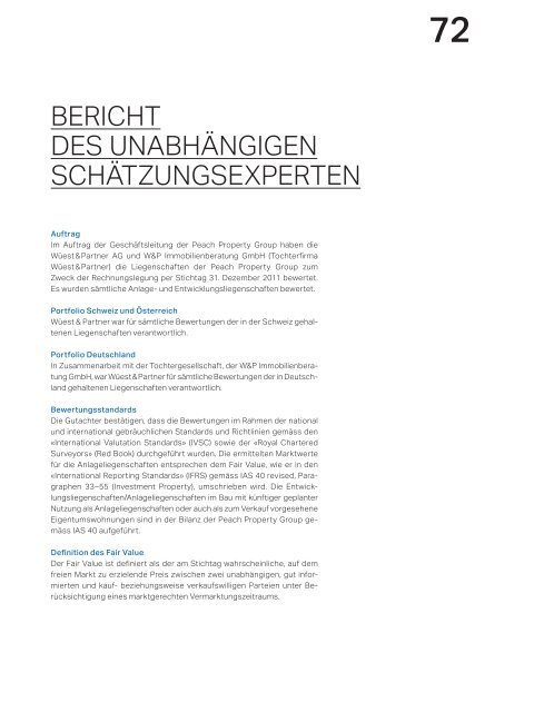 GeschÃ¤ftsbericht 2011 - Investor Relations - Peach Property Group