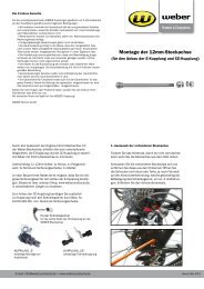 Montage der 12mm-Steckachse - Weber Products