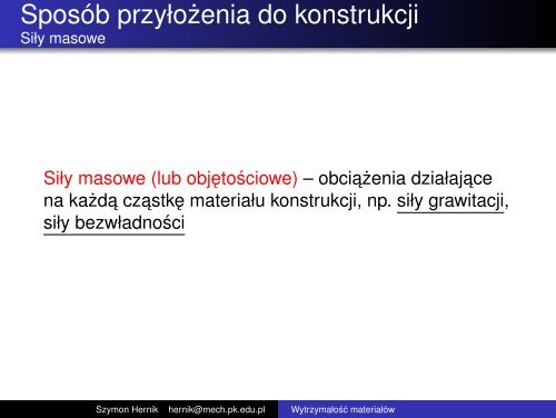 Podstawowe pojÄcia i definicje - Sekcja Mechaniki MateriaÅÃ³w