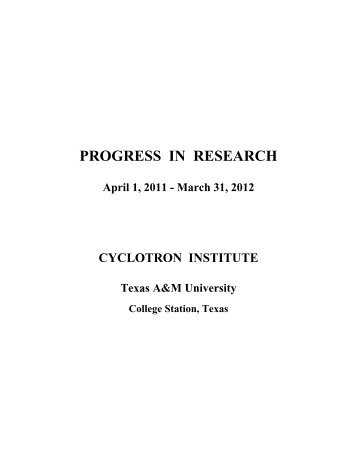 2012 - Cyclotron Institute - Texas A&M University