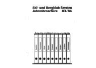 Ski- und Berciklub Sevelen Jahresbroschure 83/84 - SBC Sevelen