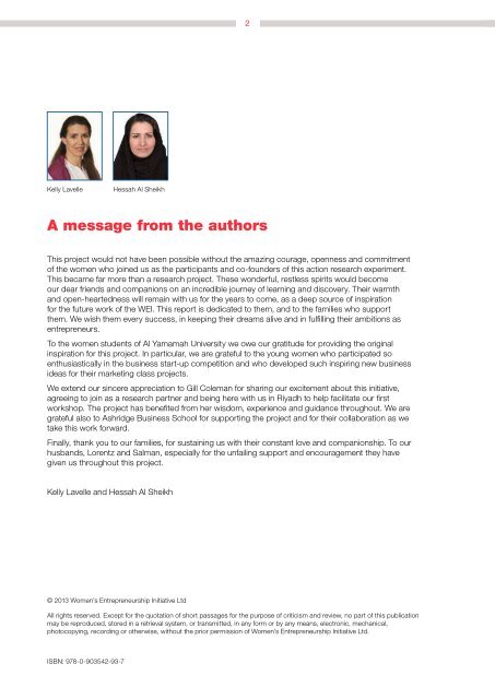 women entrepreneurs in Saudi Arabia Report Executive Summary