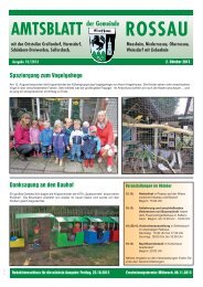 Amtsblatt 10/2013 - Gemeinde Rossau