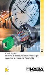 Kaba elostar: sistema di chiusura meccatronica per ... - Frigerio & Co