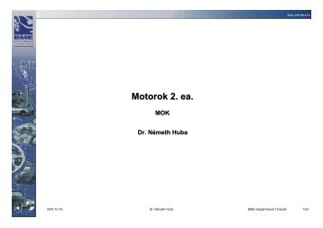 GÃ©pjÃ¡rmÅ±-motorok II. - GÃ©pjÃ¡rmÅ±vek TanszÃ©k