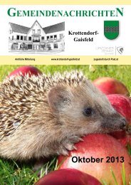 Gemeindezeitung Oktober 2013 - Gemeinde Krottendorf-Gaisfeld