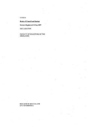 Highland Standard Clauses (2007 Edition) - Law Society of Scotland