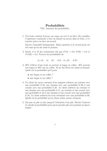 ProbabilitÃ©s